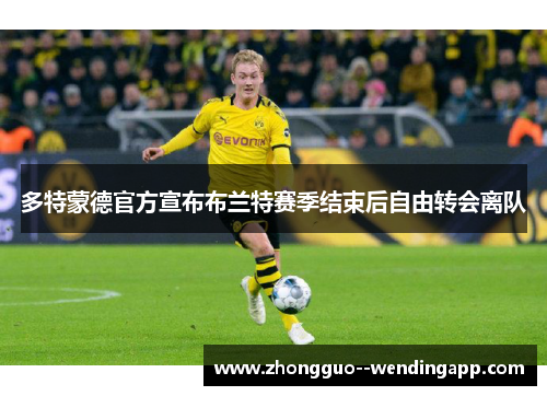 多特蒙德官方宣布布兰特赛季结束后自由转会离队